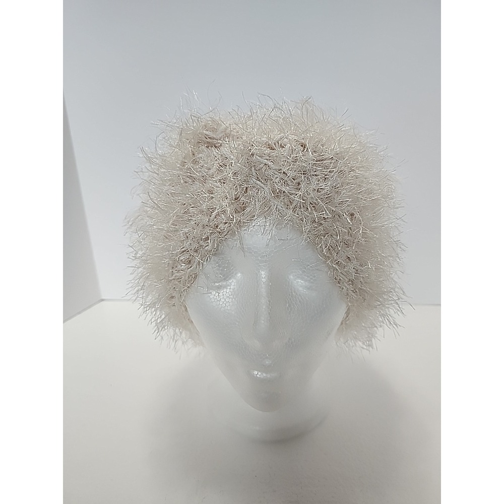 Homemade Fun Fur Earmuffs‎ Headband Beige